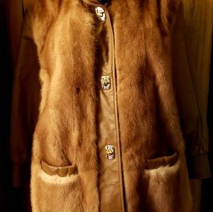 Fletcher Bensky Leather Pastel Mink Jacket M